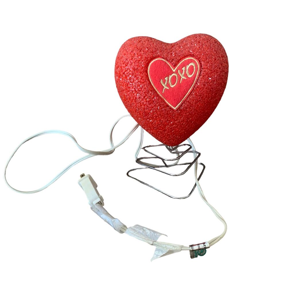VINTAGE Decorative Outfit 90s XOXO Melted Popcorn Red Heart Light Romantic Sexy